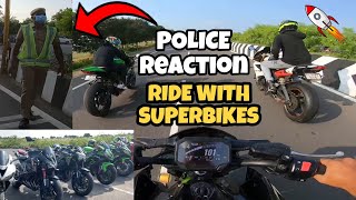 POLICE REACTIONS TO SUPERBIKES😍 | FUN RIDE | THE REAL ROCKETS