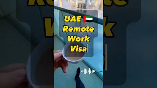 UAE 🇦🇪 Remote Work Visa requirements, process & fee details #remotework #short #shrots