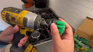 Drill Brush Scrubbers is the best way to clean.