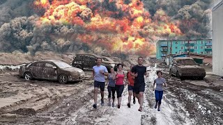 Horrifying today: Huge eruption of Shiveluch volcano Ash plume 1,100 km to southeast