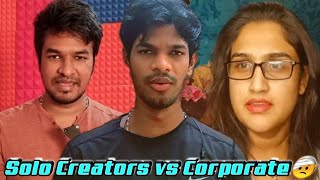 Solo Creators vs Corporate Creators | Hats off to Madan Gowri & Vanitha Vijayakumar | Porkiyan