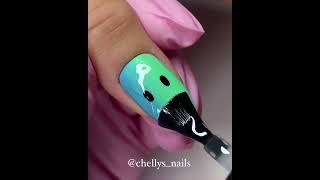 Blue-Green Nails 💙💚 #Tutorial #NailArt