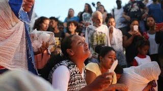 Memorial Ceremony to Habtom Zarhom in Levinsky Park - Tel Aviv