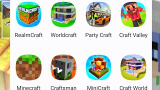 RealmCraft, Craftsman, Minecraft, Craft World, Party Craft, Craft Valley, Minicraft, Mastercraft