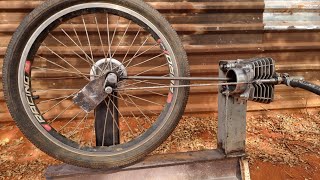 GERADOR  A VAPOR CASEIRO, uma boa ideia para as velhas rodas de bicicleta