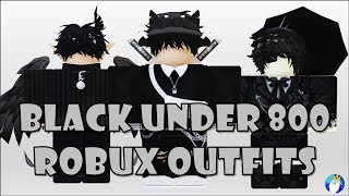 Black "Under 800 Robux" Roblox Outfits