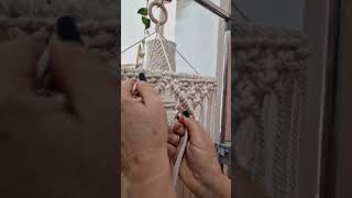 Decoración con macramé 🎄 lámpara hecha a mano