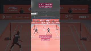 The Daddies vs Yuta Watanabe, ketika tukang tipu kena tipu #video #viral #badminton #hobibulutangkis