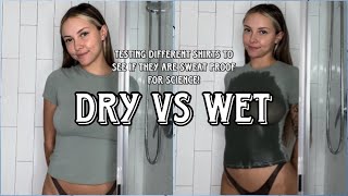 Dry vs Wet Shirt Experiment for Science