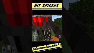 Hit Spider in Minecraft | #shorts #viral #youtubeshorts #spiderman #gaming @TondeGamer #minecraft