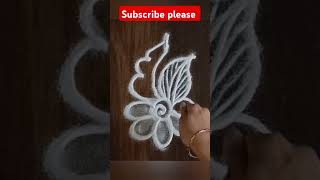 Easy flower rangoli #easyrangoli #rangoli #flowerrangoli #oldsong #festivalrangoli #navratri #shorts