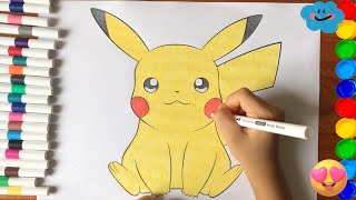 Tô màu Pikachu | Pikachu Coloring | Tra Tv