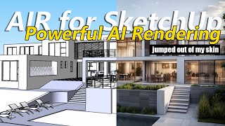 AI-based SketchUp plugin-One click rendering of villa