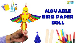 Movable Bird Paper Doll #shorts #youtubeshorts #movablepaperbirddoll #paperdolls #diy #sparklebox