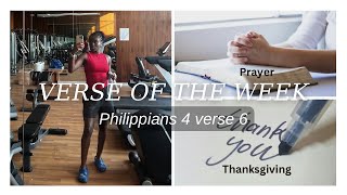 PHILIPPIANS chapter 4 verse 6 - Verse of the Week | Prayer & Thanksgiving