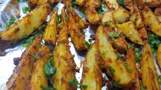 Potato wedges |Baked Parmesan garlic Potato wedges | easy to make evening snack at home