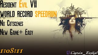 Resident Evil 7: Biohazard WORLD RECORD SPEEDRUN | No Cutscenes Easy NG+ | 1:08:11