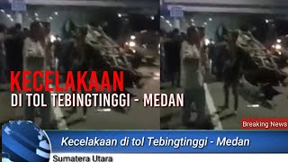 kecelakaan di jalan tol Tebingtinggi- Medan,Mobil Innova terbalik