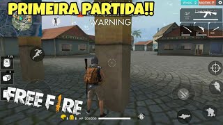 MINHA PRIMEIRA PARTIDA NO FREE FIRE!!GANHEI!!