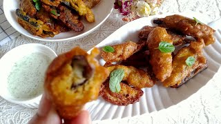 Baingan Pakory Recipe|Eggplant Snacks Recipes|Crispy Snacks Recipe|Pakora Recipe By Qazi Food Secret