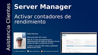 Asistencia clientes - Server Manager - Activar contadores de rendimiento