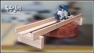 making a simple & easy Router Planing Jig [woodworking]