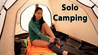 SOLO CAMPING - REST IN A TENT WITH SATISFACTORY SOUNDS OF NATURE - ASMR #camping #asmr