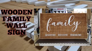 WOODEN FAMILY WALL SIGN