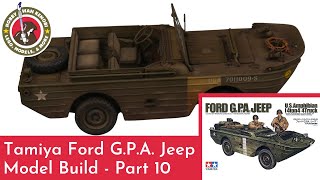 Plastic Scale Model Build - Tamiya Ford G.P.A. Jeep 1/35 - Weathering with pastels