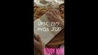 Upsc previous year questions(1979-2020) in shorts #upscaspirants #upscexam #pyq #jkssb #jkpsc