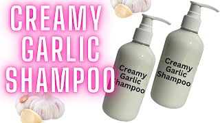 How to make a creamy garlic shampoo #hairgrowth #hairgrowthshampoo #garlicshampoo