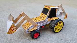 How to make JCB at Home from Matchbox | DIY JCB Backhoe Loader | Mini JCB Science Project