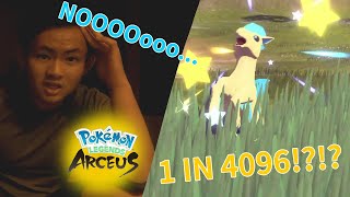 THE SHINY WAS 1 IN 4096 CHANCE!! i may have failed...(LEGENDS: ARCEUS EP. 2)