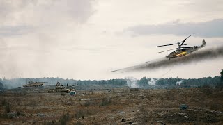 In Seconds! Ka-52 Helicopter Destroys Two Ukrainian T-72M1 Tanks