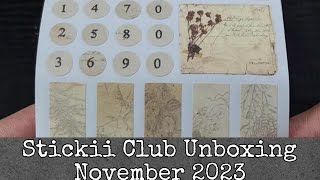 Stickii Club Unboxing and Review for November 2023