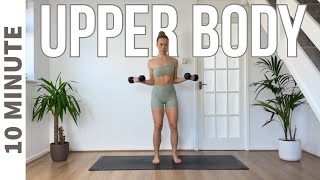 10 MIN UPPER BODY WORKOUT - arms, shoulders, chest and back!