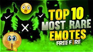 TOP 10 MOST RARE EMOTES IN FREE FIRE 😱 #freefire #freefireindia #freefiremax #ffrareemotes #ff