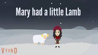 Mary Had A Little Lamb - Nursery Rhyme With Subtitles - Fables and Rhymes for Children