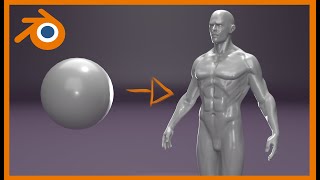 TUTORIALES BLENDER - Modelado del cuerpo de un hombre y sus músculos (Sculpting Timelapse) ANATOMÍA