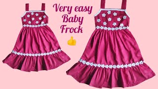 Beutiful baby frock making ||3 to 4 years girl layer frock cut n stich