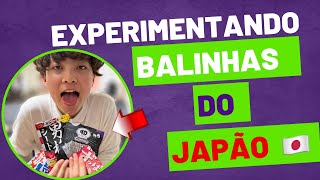 EXPERIMENTANDO BALINHAS DO JAPÃO COM A MINHA MÃE ❤️ #balinhas #estranhas #japan