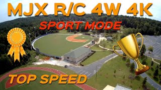 MJX R/C Bugs 4W 4K Flight w/o a Gimbal Plus SPORT Top Speed Runs