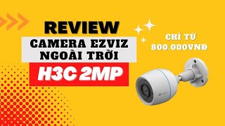 Camera EZVIZ H3C 2MP 1080P [Mới Nhất 2023] Màu Ban Đêm, Ghi Âm, Cảnh Báo Đèn, Chống Nước IP67