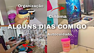 Alguns dias comigo, rotina, organizando meus produtos de cabelo, cinema✨