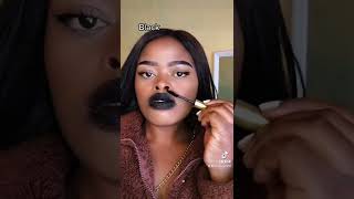 Black lips tutorial #fyp #makeup #shorts