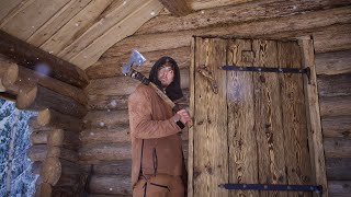 Medieval Log Cabin Door | Crafted from the Swedish Forest