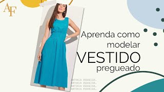 VESTIDO DE PREGAS NA CINTURA