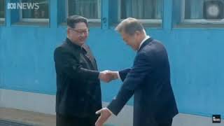 North Korea Kim Jong crosses first time to South Korea