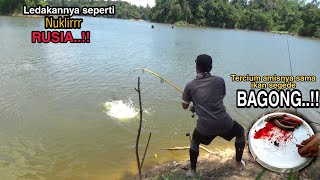 Gak main-main//Umpan belut potong di hajar sama ikan segede bagong