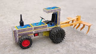 How to make Matchbox Tractor at Home | Diy Mini Tractor | Mini Tractor Science Project